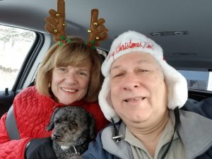 Susan Oropallo, Bonnie Oropallo and Charles Oropallo going to friends home on Christmas Day 2017. Photo by Charles Oropallo.